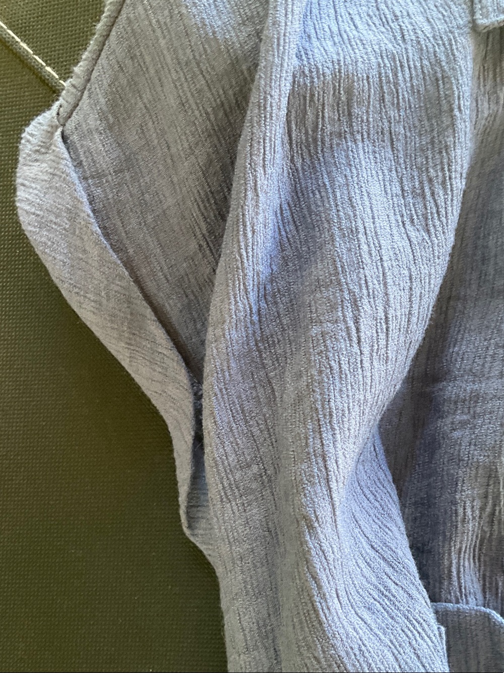 Nyland Button-Front Shirt Dress in Dusty Blue Large - Picture 4 of 8